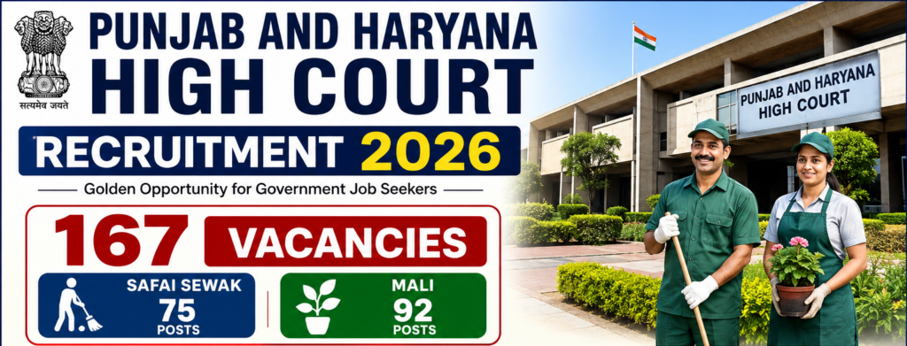Punjab and Haryana High Court Recruitment 2026