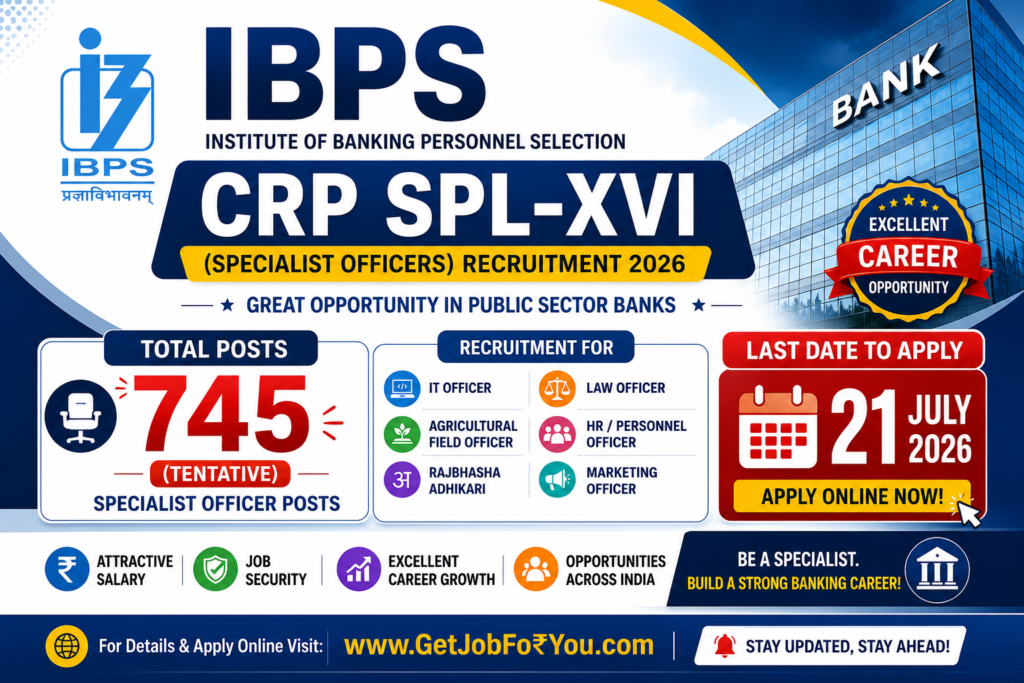 IBPS specialist officers recruitment 202 1